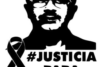 Illustration of Pablo Medina with the words Justicia para Pablo