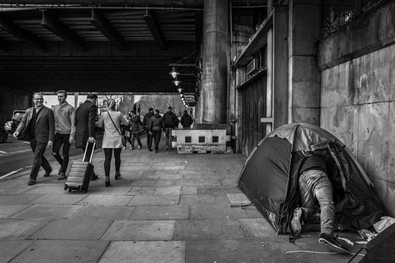 Inequality in the streets of London; England was one of 8 countries