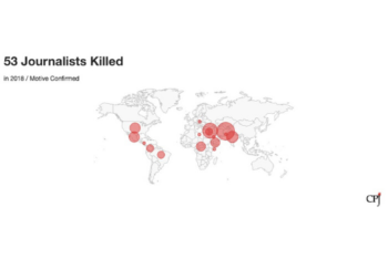 53 Journalists Killed map