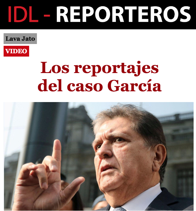 Cover of IDL Reporteros' report. (Screenshot)