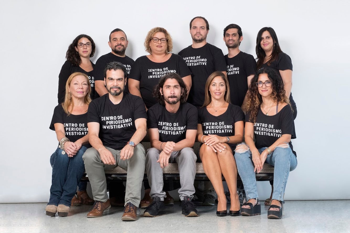 A equipe no Centro para Jornalismo Investigativo em Porto Rico (Arquivo pessoal)