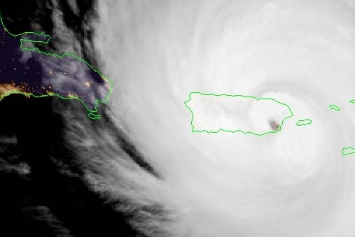 Hurricane Maria made landfall in Puerto Rico. (Photo NOAA via Flickr)