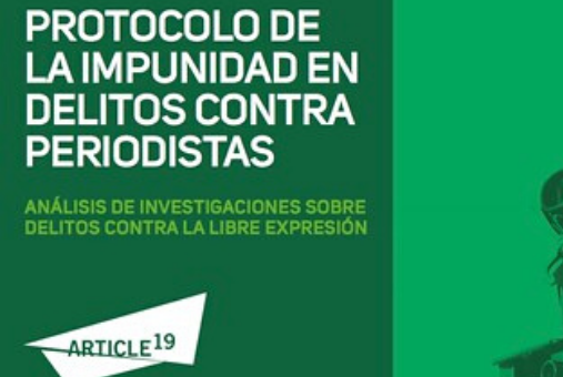 Portada informe sobre impunidad en crímenes contra periodistas de la organización