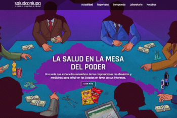 Salud con Lupa’s first investigative report focused on food and medicine corporations. (Screenshot)