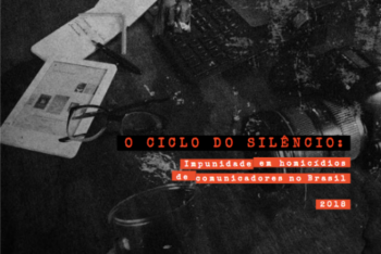 Report from Article 19 on impunity in murders of Brazilian communicators (Screenshot)