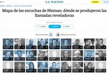 Article page of the Mapa de las escuchas de Nisman investigation