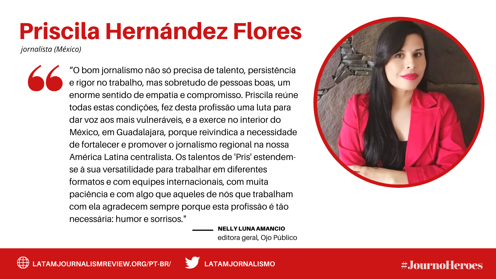 #JOURNOHEROES Priscila Hernández Flores PT