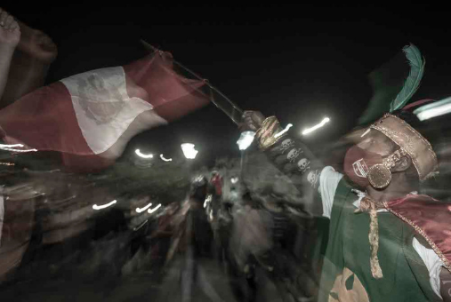 Foto de protestas en Lima, Perú