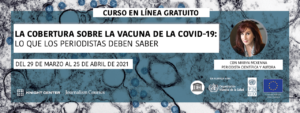 Banner in Spanish for COVID vaccines MOOC