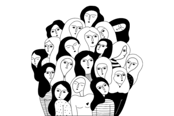 Illustration of a group of women