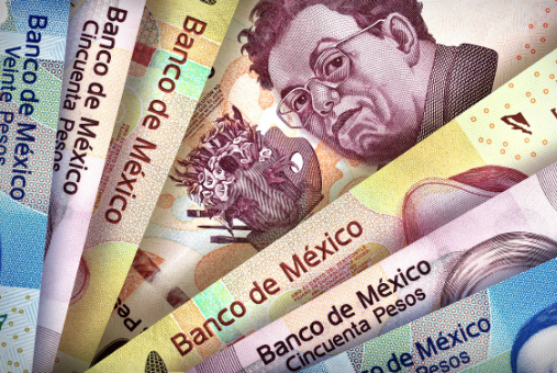 Different Mexican money bills