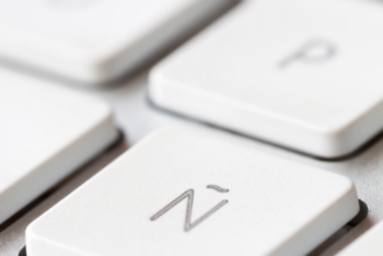 Ñ key on a computer keyboard