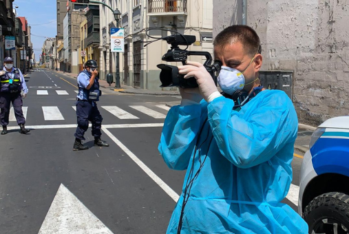 Cameraman in PPE