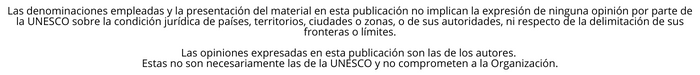 Disclaimer UNESCO ESP