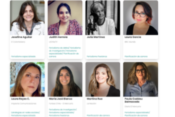 Portraits of available mentors for women journalists through WINN platform