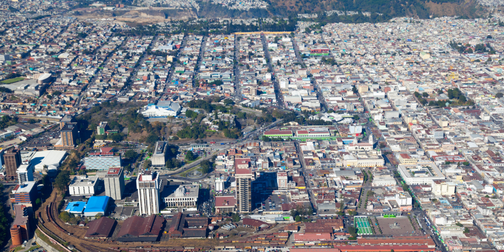 Birds-eye-view of Guatemala City