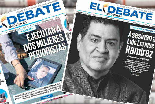 Newspaper covers about Mexican journalists killed