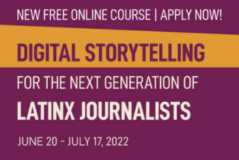 LatinX Storytelling Course banner