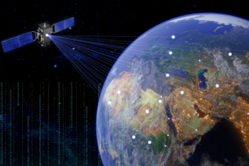 Satellite taking images of the Earth from Space.