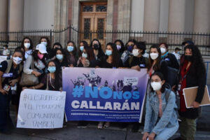Una manifestación de periodistas de Guatemala realizada el pasado 30 de noviembre de 2021.