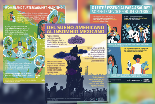 Samples of Latinográficas graphic pieces