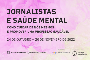 Knight course banner for mental health course in Portuguese