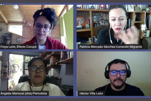 Panel sobre migración durante la Segunda Conferencia Latinoamericana sobre Diversidad en el Periodismo. (Foto: Captura de pantalla)