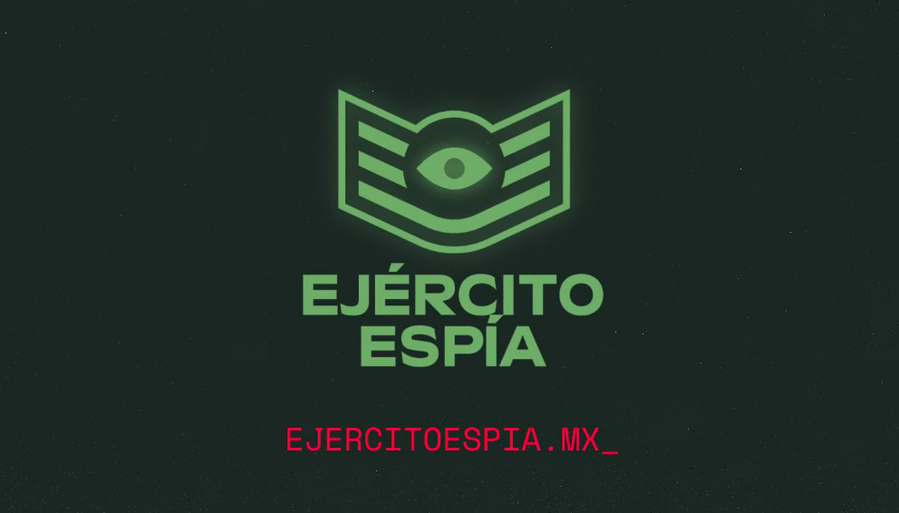 Logo of the journalistic and forensic investigation "Ejército Espía"