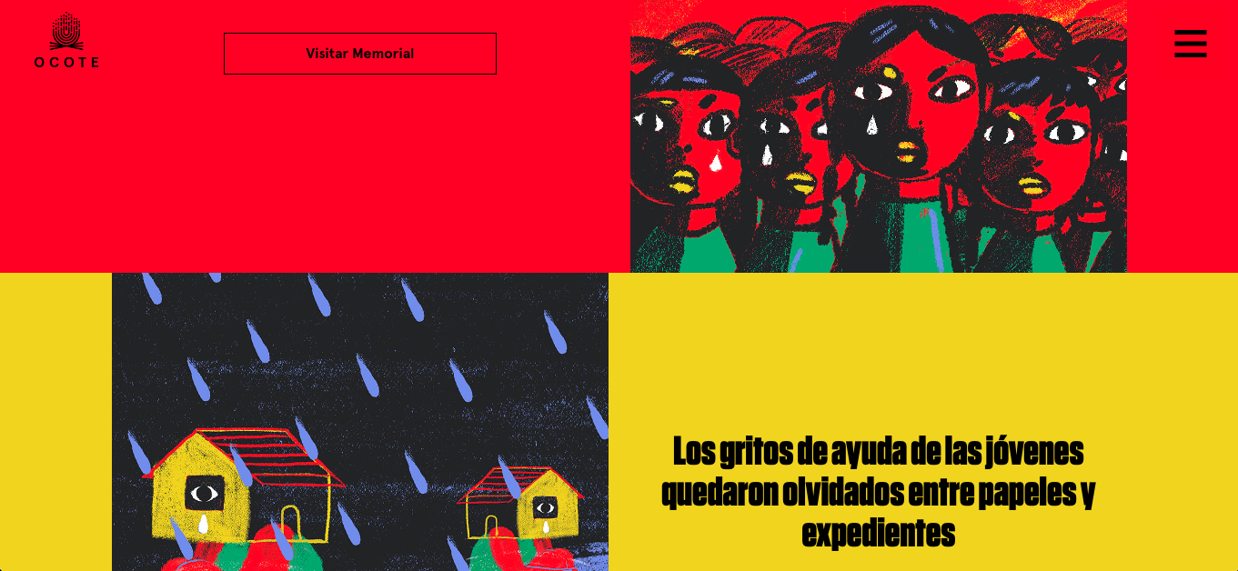Cover of the "No Fue el Fuego" transmedia report by Guatemalan media outlet Agencia Ocote