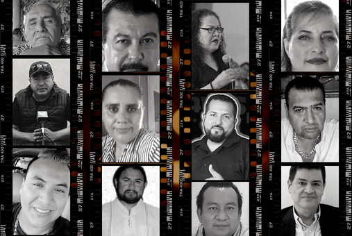 Headshots of journalists killed in Mexico in 2022
