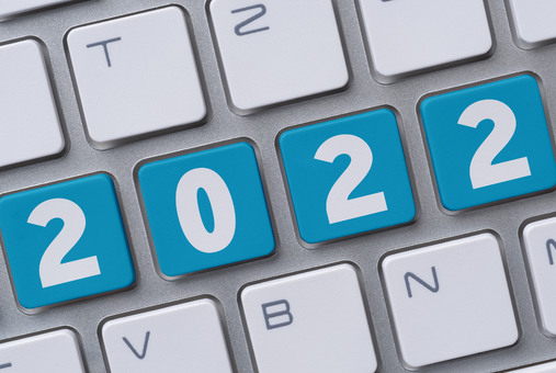 2022 keys on a computer keyboard