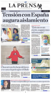 Capa do jornal La Prensa