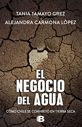 Cover book "El negocio del agua", with a very dried brown soil