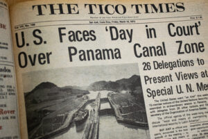 Cover page of The Tico Times in 1973