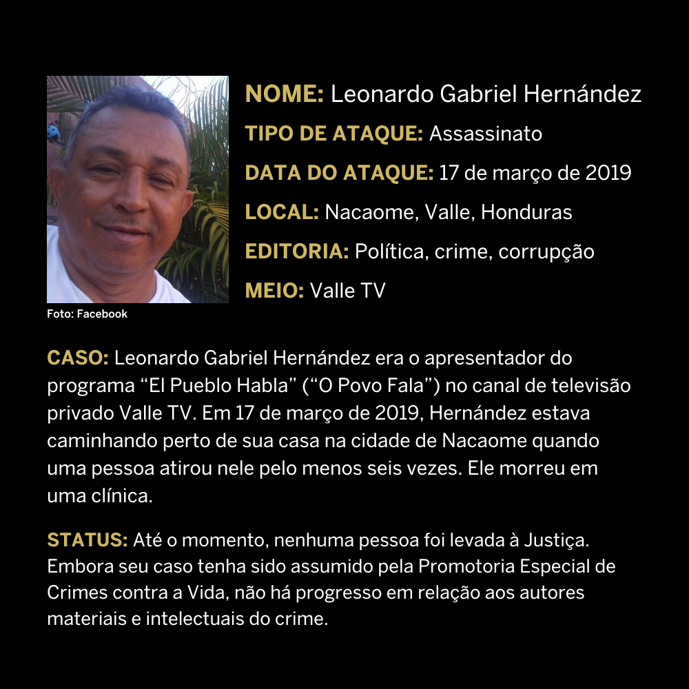 Leonardo Gabriel Hernandez Impunidade