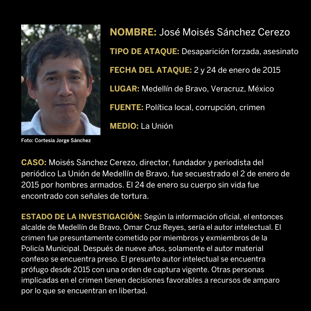 Moises Sanchez Impunidad
