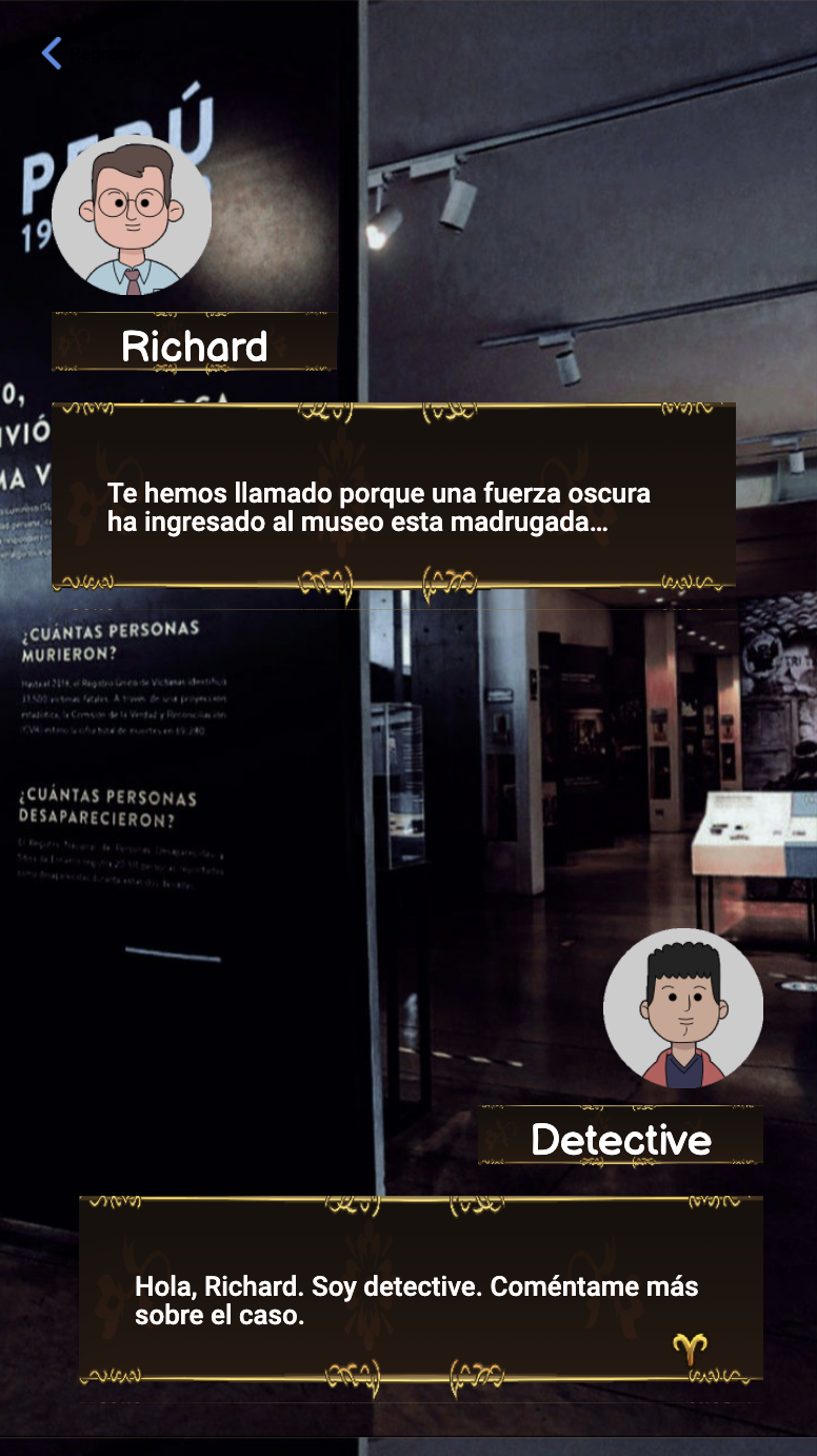 Screenshot of the videogame "En Búsqueda de la Verdad".