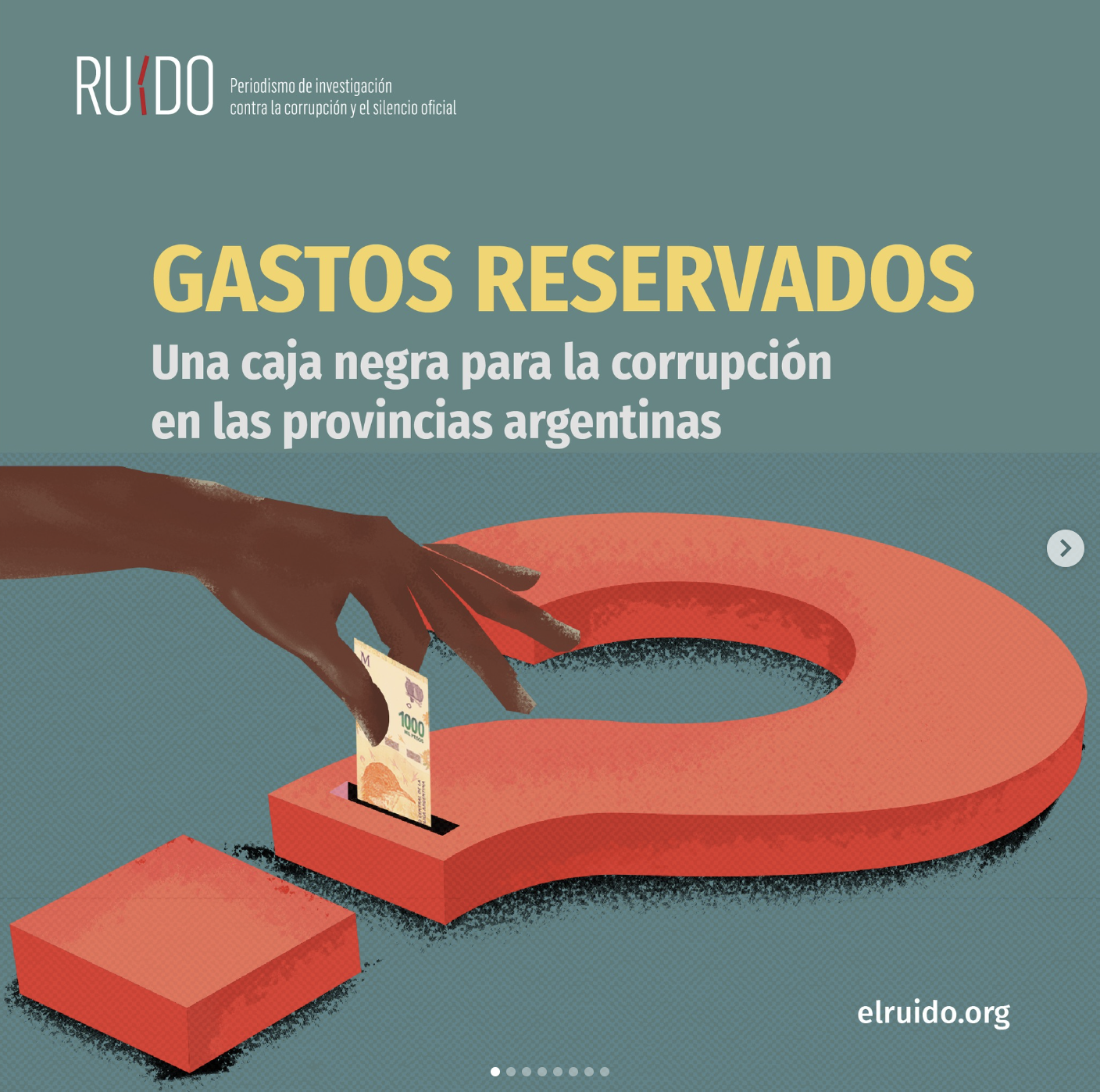 Screenshot of an Instagram post of Argentine journalism organization Ruido.