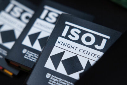 notebooks with ISOJ logo on them