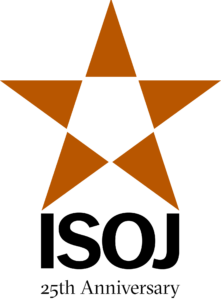 ISOJ logo with burnt orange star