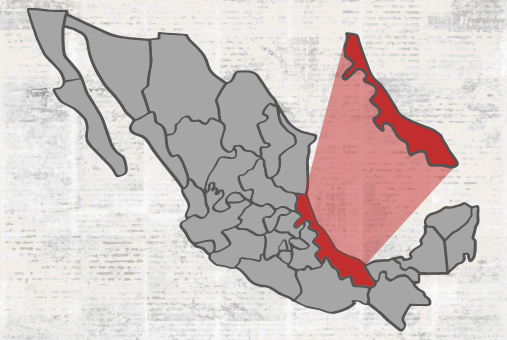 Map of the state of Veracruz