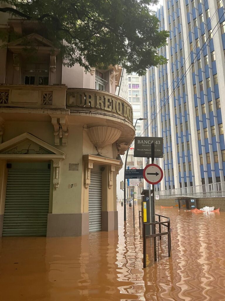 flooded street in porto alegre