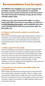 Recommendations from the report