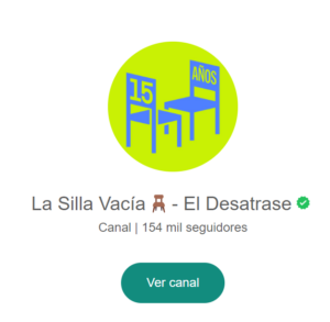 Whatsapp channel La Silla Vacía