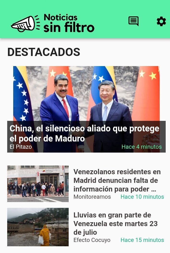 Screenshot Noticias sin filtro app