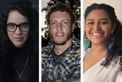 Headshots of journalists Monica Baro, Diego Fernandez Romeral and Beatriz Valdes.