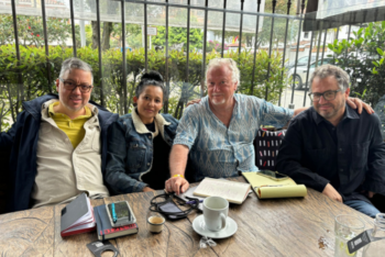 4 people around a table