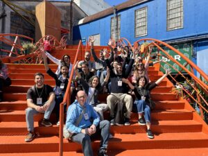 Part of the Chequeado team, at the Media Party 2023 in Buenos Aires. (Photo: Courtesy)