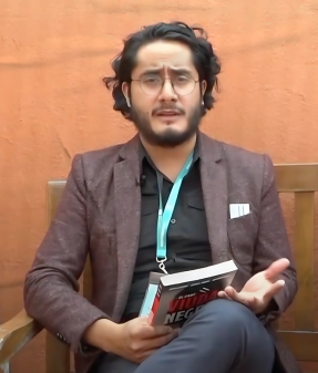 Mexican journalist Zedryk Raziel. (Photo: Screenshot of Penguin Random House's YouTube channel)