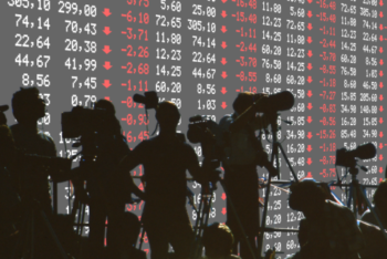 stock markets falling + journalists in the forefront